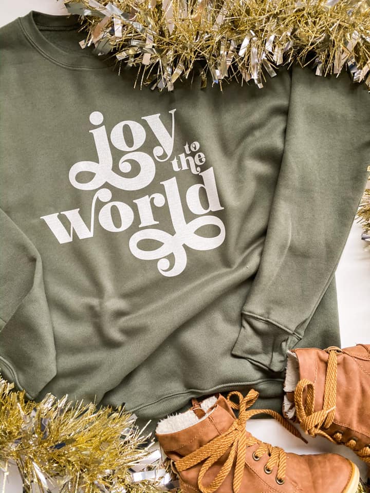 Joy To The World | Adult Pullover-Adult Pullover-Sister Shirts-Sister Shirts, Cute & Custom Tees for Mama & Littles in Trussville, Alabama.