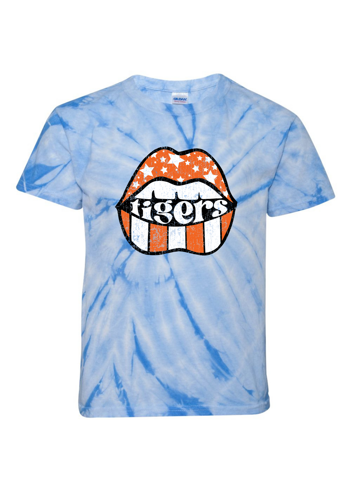 Auburn Distressed Lips | Kids Tie Dye Tee-Kids Tees-Sister Shirts-Sister Shirts, Cute & Custom Tees for Mama & Littles in Trussville, Alabama.
