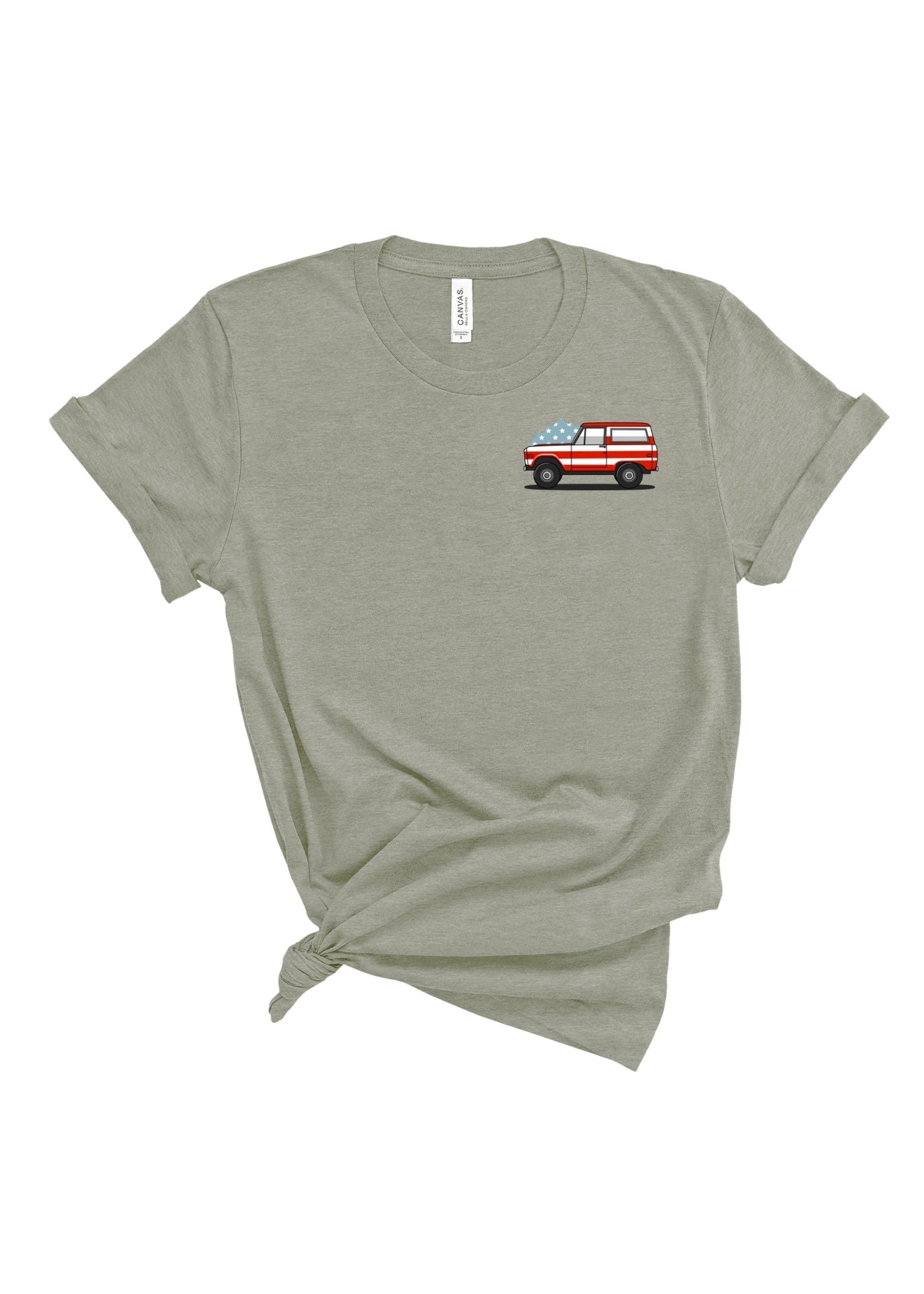 Patriotic Bronco | Adult Tee-Adult Tee-Sister Shirts-Sister Shirts, Cute & Custom Tees for Mama & Littles in Trussville, Alabama.