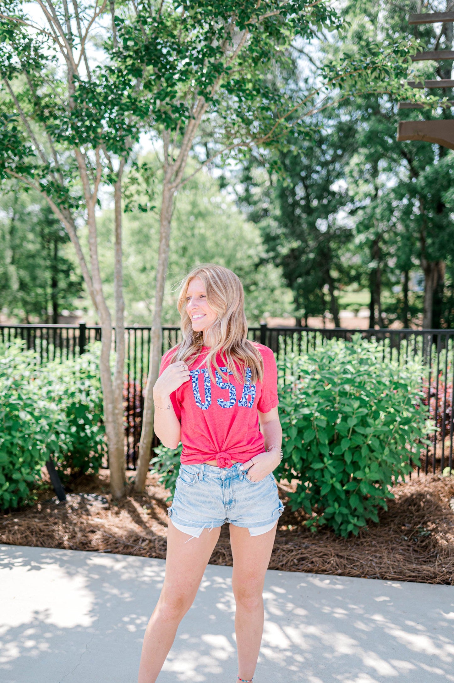 USA Leopard | Adult Tee-Adult Tee-Sister Shirts-Sister Shirts, Cute & Custom Tees for Mama & Littles in Trussville, Alabama.