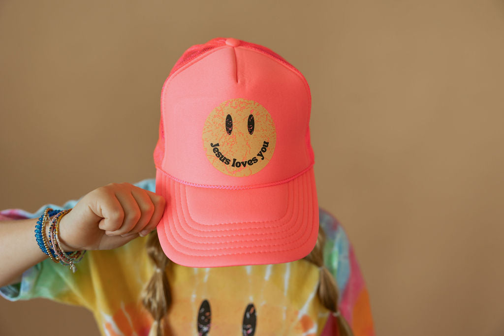 Jesus Loves You | Adult Trucker Hat-Hats-Sister Shirts-Sister Shirts, Cute & Custom Tees for Mama & Littles in Trussville, Alabama.