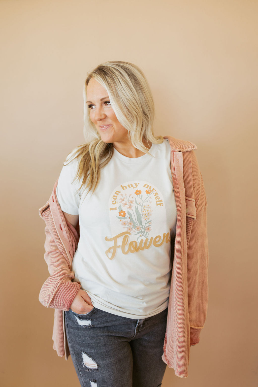 I Can Buy Myself Flowers | Tee | Adult-Sister Shirts-Sister Shirts, Cute & Custom Tees for Mama & Littles in Trussville, Alabama.