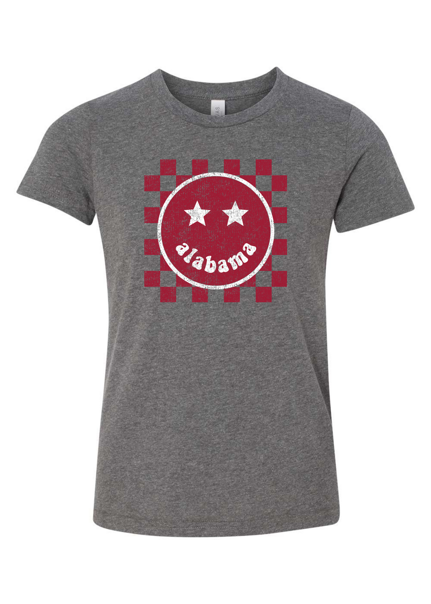 Alabama Happy Checkered | Kids Tee-Kids Tees-Sister Shirts-Sister Shirts, Cute & Custom Tees for Mama & Littles in Trussville, Alabama.