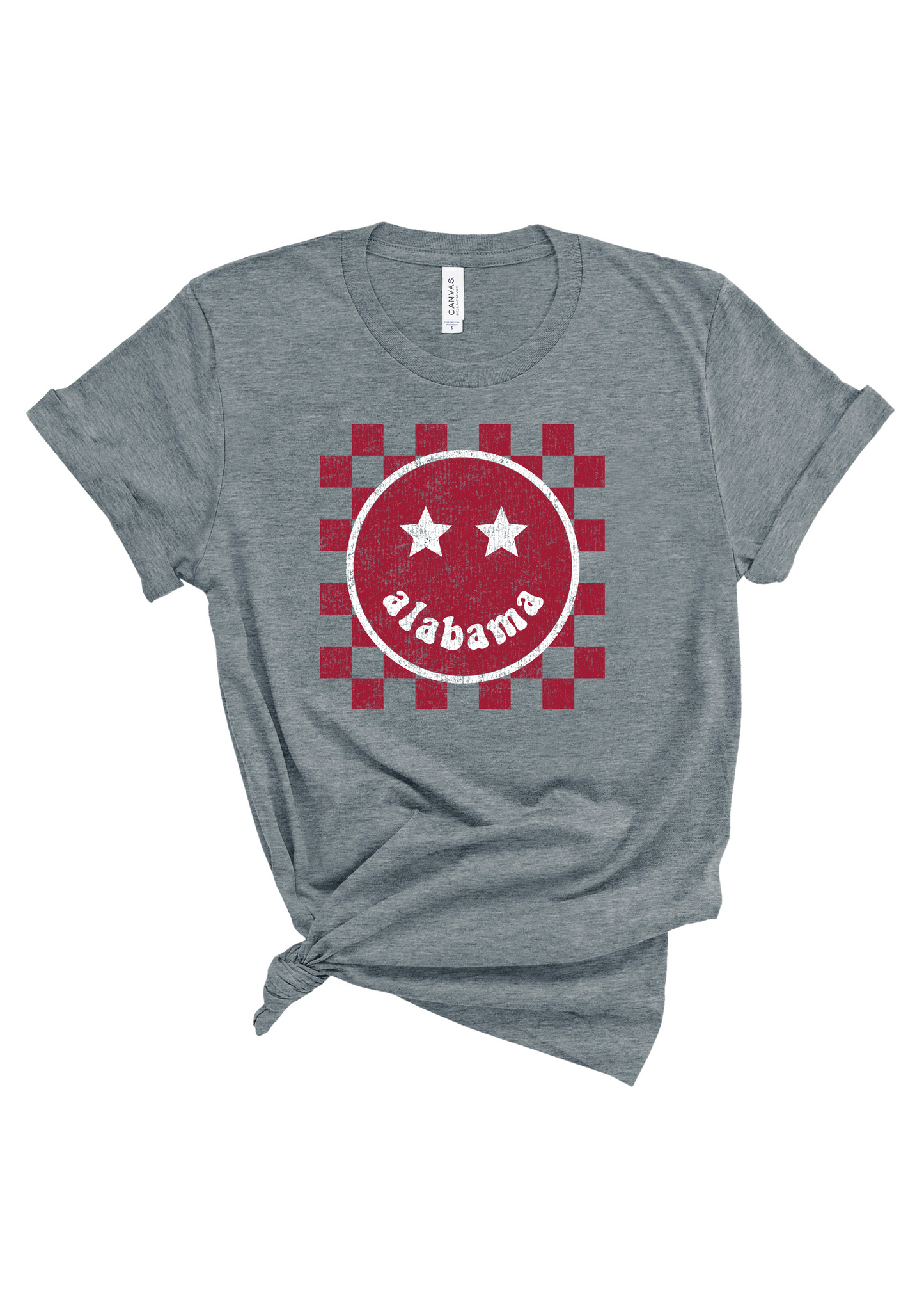 Alabama Happy Checkered | Adult Tee-Adult Tee-Sister Shirts-Sister Shirts, Cute & Custom Tees for Mama & Littles in Trussville, Alabama.
