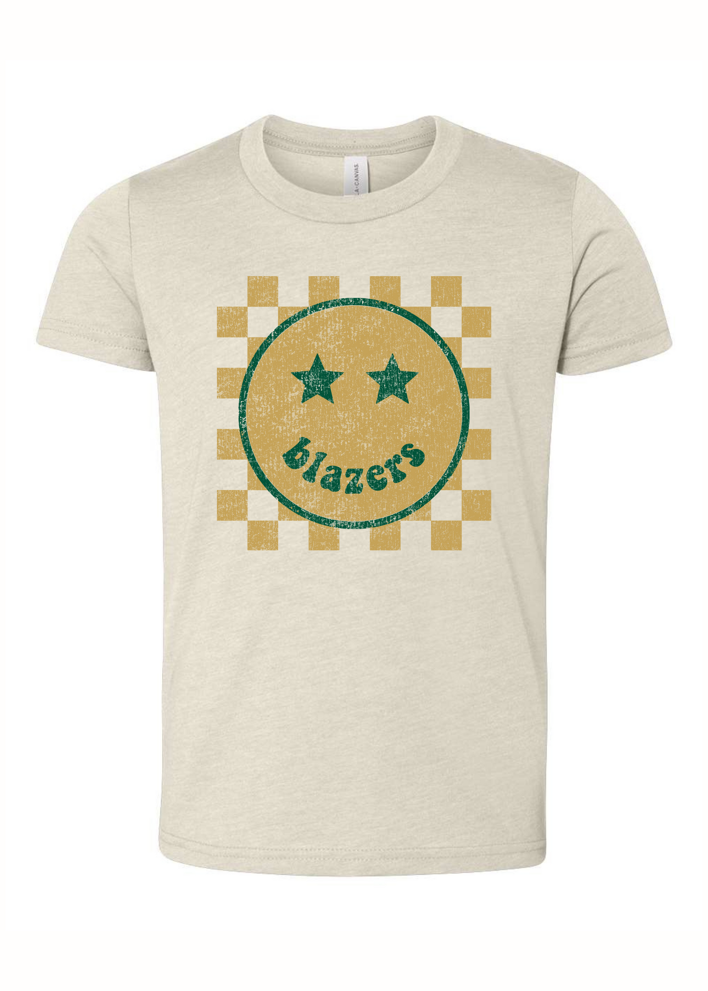 Blazers Happy Checkered | Kids Tee-Kids Tees-Sister Shirts-Sister Shirts, Cute & Custom Tees for Mama & Littles in Trussville, Alabama.