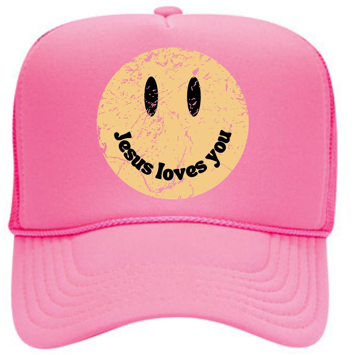 Jesus Loves You | Adult Trucker Hat-Hats-Sister Shirts-Sister Shirts, Cute & Custom Tees for Mama & Littles in Trussville, Alabama.