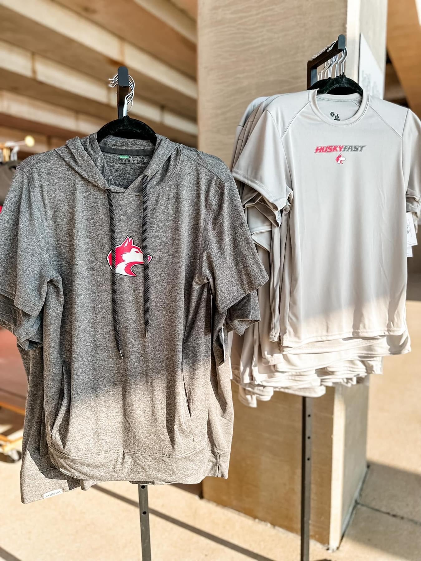 Husky Head Minimal | Adult Short Sleeve Performance Hoodie-Sister Shirts-Sister Shirts, Cute & Custom Tees for Mama & Littles in Trussville, Alabama.