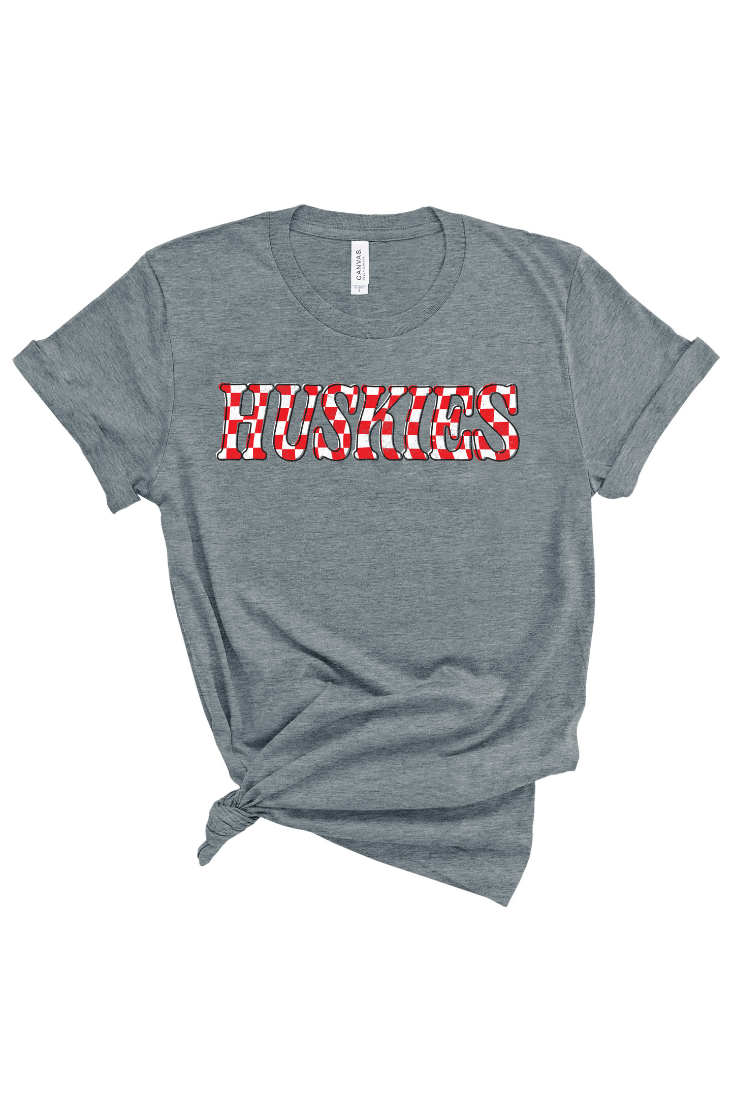 Huskies Checkered | Adult Tee-Adult Tee-Sister Shirts-Sister Shirts, Cute & Custom Tees for Mama & Littles in Trussville, Alabama.