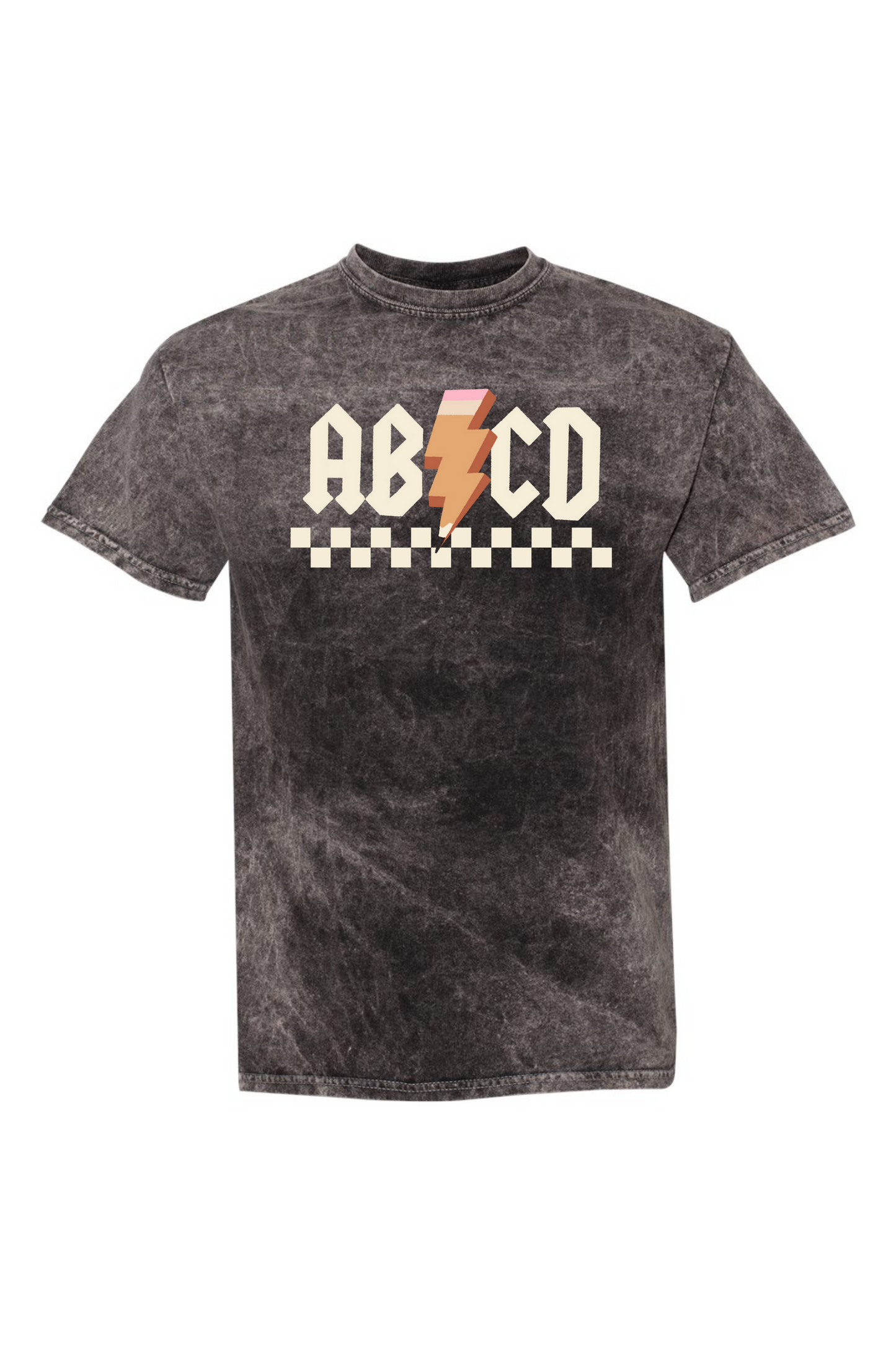 AB⚡CD | Mineral Wash Kids Tee-Mineral Wash-Sister Shirts-Sister Shirts, Cute & Custom Tees for Mama & Littles in Trussville, Alabama.