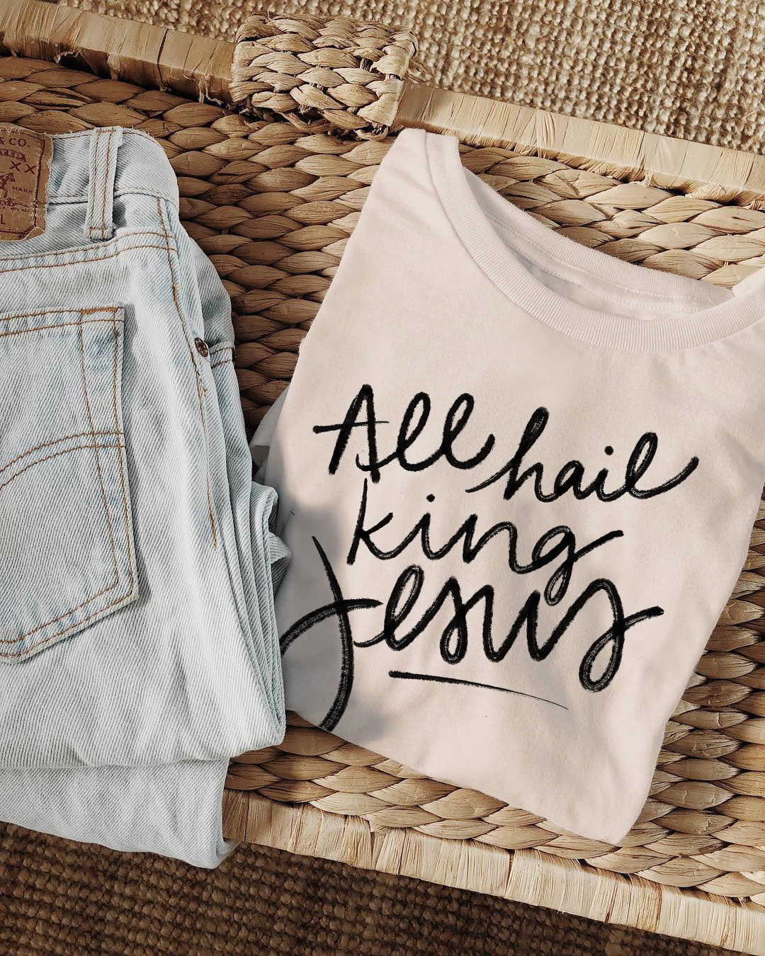 All Hail King Jesus | Adult Tee-Adult Tee-Sister Shirts-Sister Shirts, Cute & Custom Tees for Mama & Littles in Trussville, Alabama.