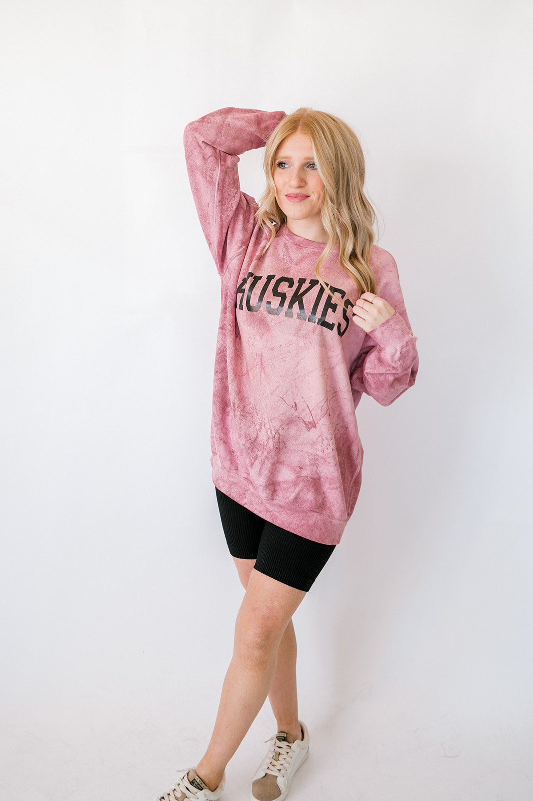 Huskies Foil | Adult Colorblast Pullover-Sister Shirts-Sister Shirts, Cute & Custom Tees for Mama & Littles in Trussville, Alabama.
