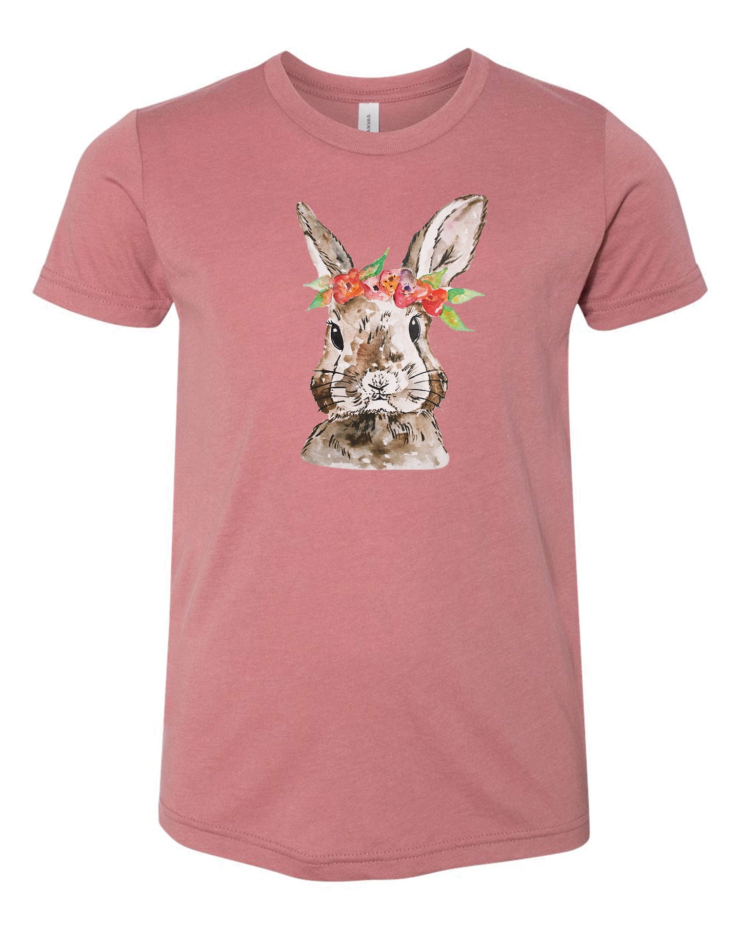 Watercolor Floral Bunny | Kids Tee-Kids Tees-Sister Shirts-Sister Shirts, Cute & Custom Tees for Mama & Littles in Trussville, Alabama.
