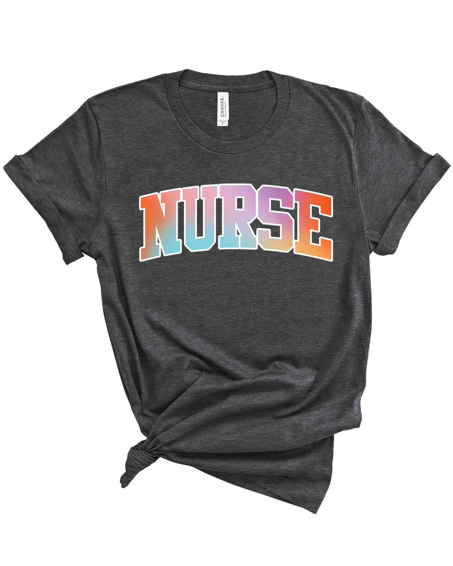 Ombre Varsity Nurse | Tee | Adult-Adult Tee-Sister Shirts-Sister Shirts, Cute & Custom Tees for Mama & Littles in Trussville, Alabama.