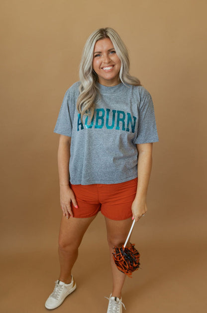 Auburn Foil | Mom Crop Tee-Adult Tee-Sister Shirts-Sister Shirts, Cute & Custom Tees for Mama & Littles in Trussville, Alabama.