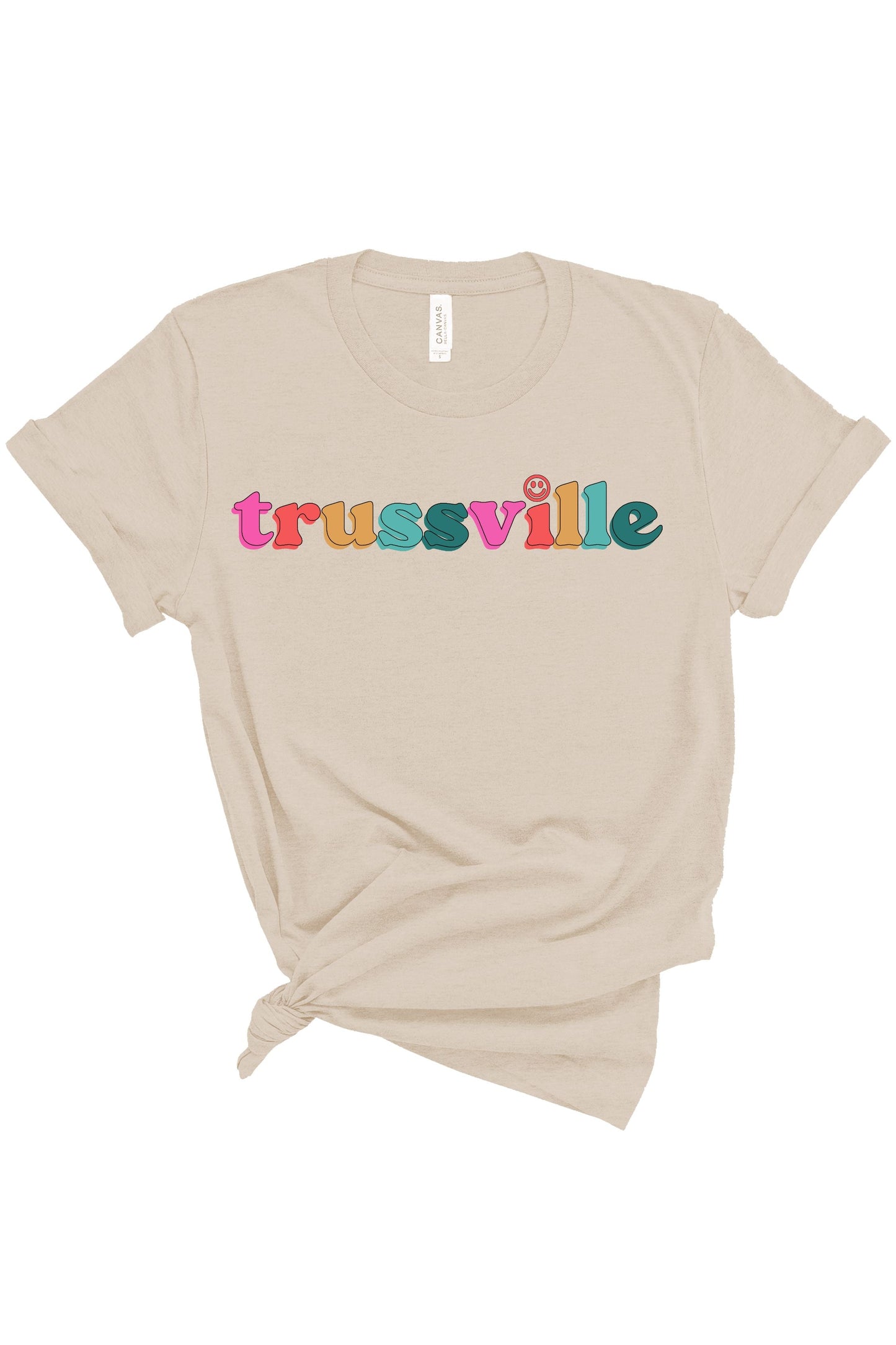Trussville Multi Smiley | Tee | Adult-Adult Tee-Sister Shirts-Sister Shirts, Cute & Custom Tees for Mama & Littles in Trussville, Alabama.