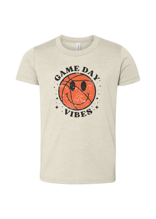 Game Day Vibes Basketball | Kids Tee-Kids Tees-Sister Shirts-Sister Shirts, Cute & Custom Tees for Mama & Littles in Trussville, Alabama.