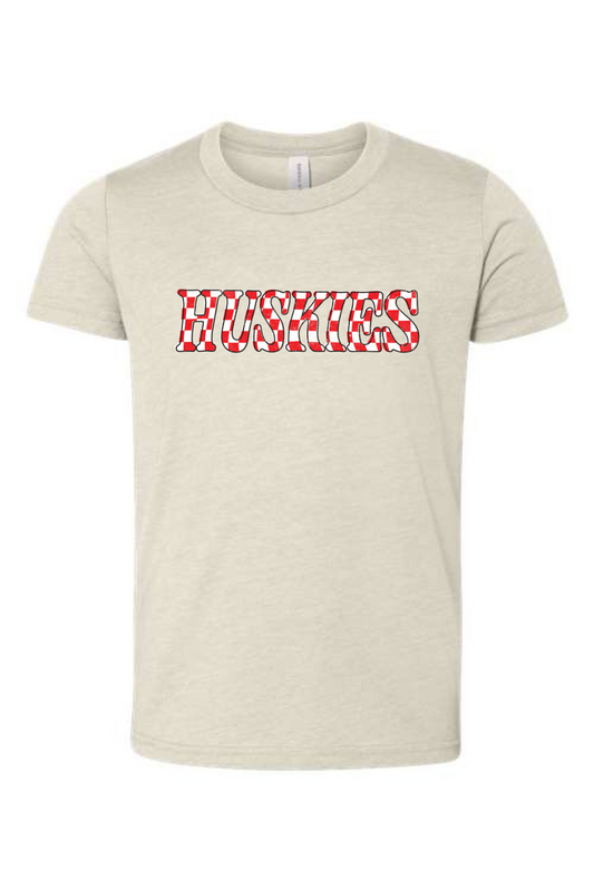 Huskies Checkered | Kids Tee-Kids Tees-Sister Shirts-Sister Shirts, Cute & Custom Tees for Mama & Littles in Trussville, Alabama.
