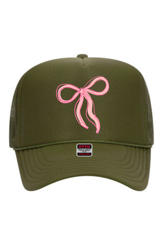 Oversized Bow | Adult Trucker Hat-Hats-Sister Shirts-Sister Shirts, Cute & Custom Tees for Mama & Littles in Trussville, Alabama.