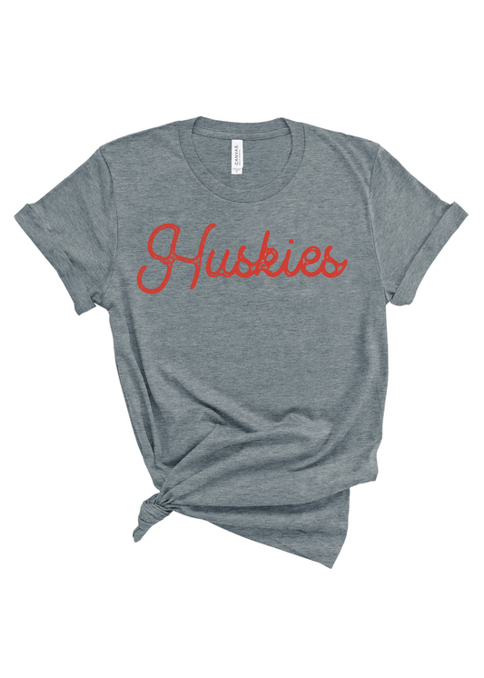 Huskies Stamped Gameday | Adult Tee-Adult Tee-Sister Shirts-Sister Shirts, Cute & Custom Tees for Mama & Littles in Trussville, Alabama.