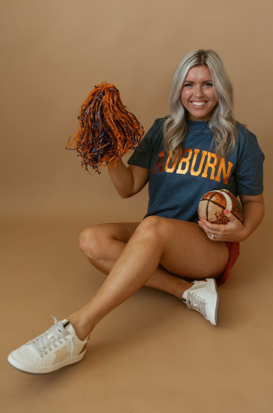 Auburn Foil | Mom Crop Tee-Adult Tee-Sister Shirts-Sister Shirts, Cute & Custom Tees for Mama & Littles in Trussville, Alabama.