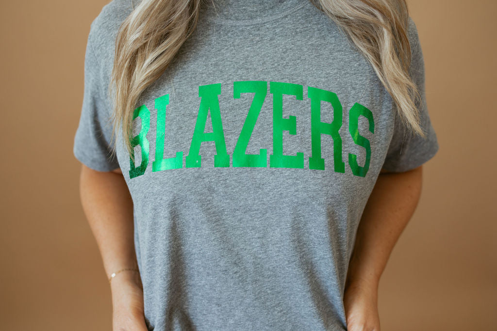 Blazers Foil | Mom Crop Tee-Adult Tee-Sister Shirts-Sister Shirts, Cute & Custom Tees for Mama & Littles in Trussville, Alabama.