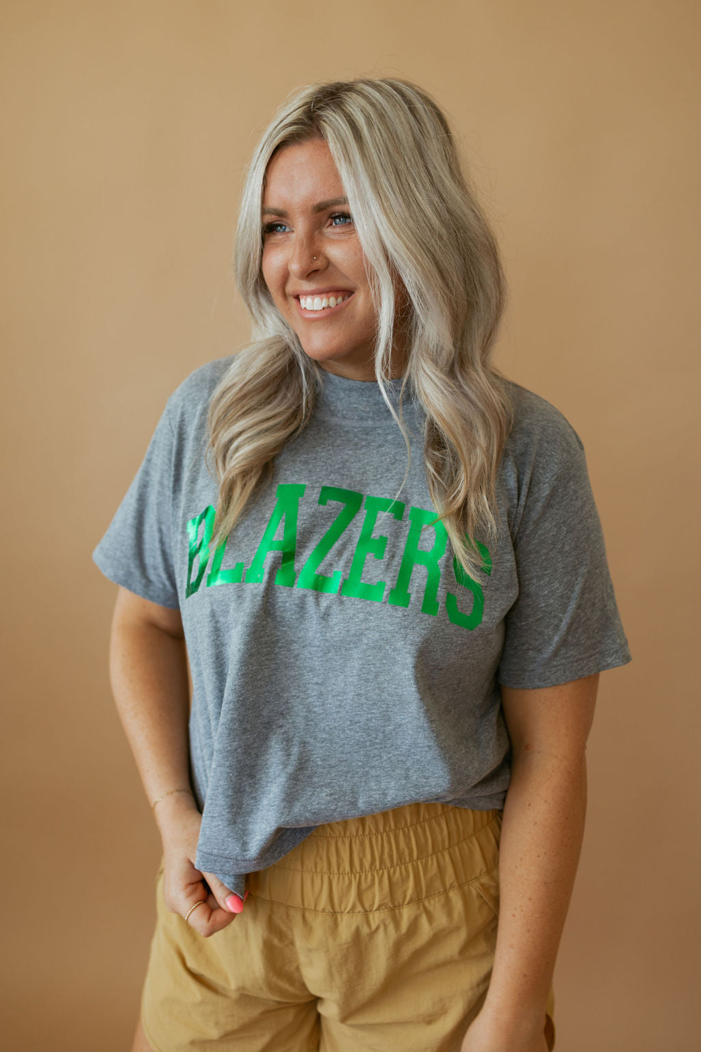Blazers Foil | Mom Crop Tee-Adult Tee-Sister Shirts-Sister Shirts, Cute & Custom Tees for Mama & Littles in Trussville, Alabama.