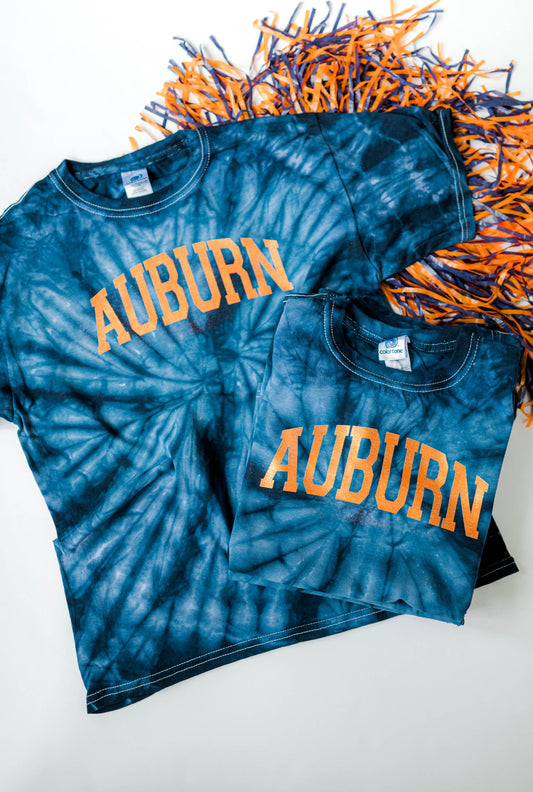 Auburn Foil | Kids Tie Dye Tee-Kids Tees-Sister Shirts-Sister Shirts, Cute & Custom Tees for Mama & Littles in Trussville, Alabama.