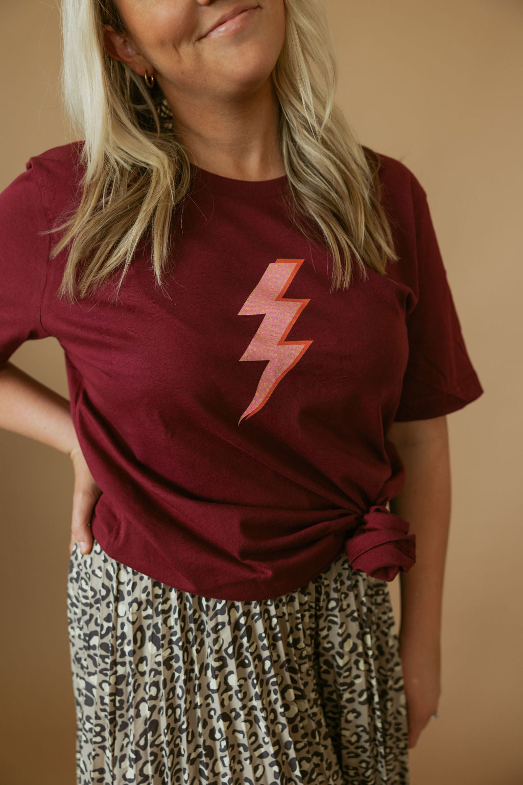 Pink Multi Spotted Bolt | Adult Tee-Adult Tee-Sister Shirts-Sister Shirts, Cute & Custom Tees for Mama & Littles in Trussville, Alabama.