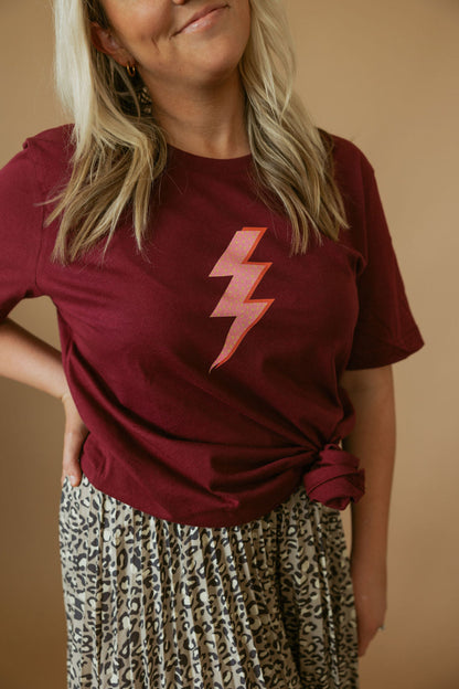 Pink Multi Spotted Bolt | Adult Tee-Adult Tee-Sister Shirts-Sister Shirts, Cute & Custom Tees for Mama & Littles in Trussville, Alabama.