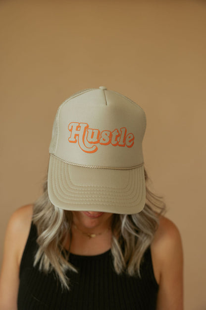 Hustle | Adult Trucker Hat-Hats-Sister Shirts-Sister Shirts, Cute & Custom Tees for Mama & Littles in Trussville, Alabama.