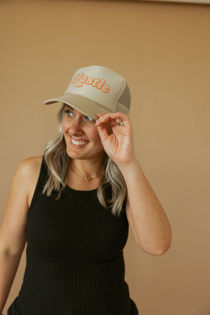 Hustle | Adult Trucker Hat-Hats-Sister Shirts-Sister Shirts, Cute & Custom Tees for Mama & Littles in Trussville, Alabama.