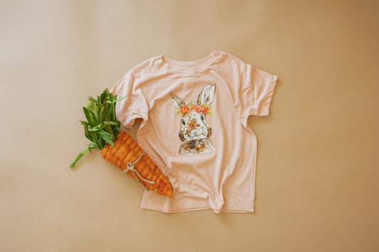 Watercolor Floral Bunny | Kids Tee-Kids Tees-Sister Shirts-Sister Shirts, Cute & Custom Tees for Mama & Littles in Trussville, Alabama.