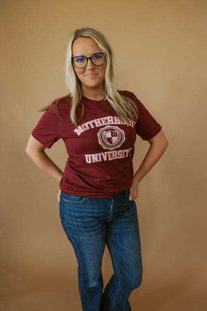 Motherhood University | Tee | Adult-Adult Tee-Sister Shirts-Sister Shirts, Cute & Custom Tees for Mama & Littles in Trussville, Alabama.