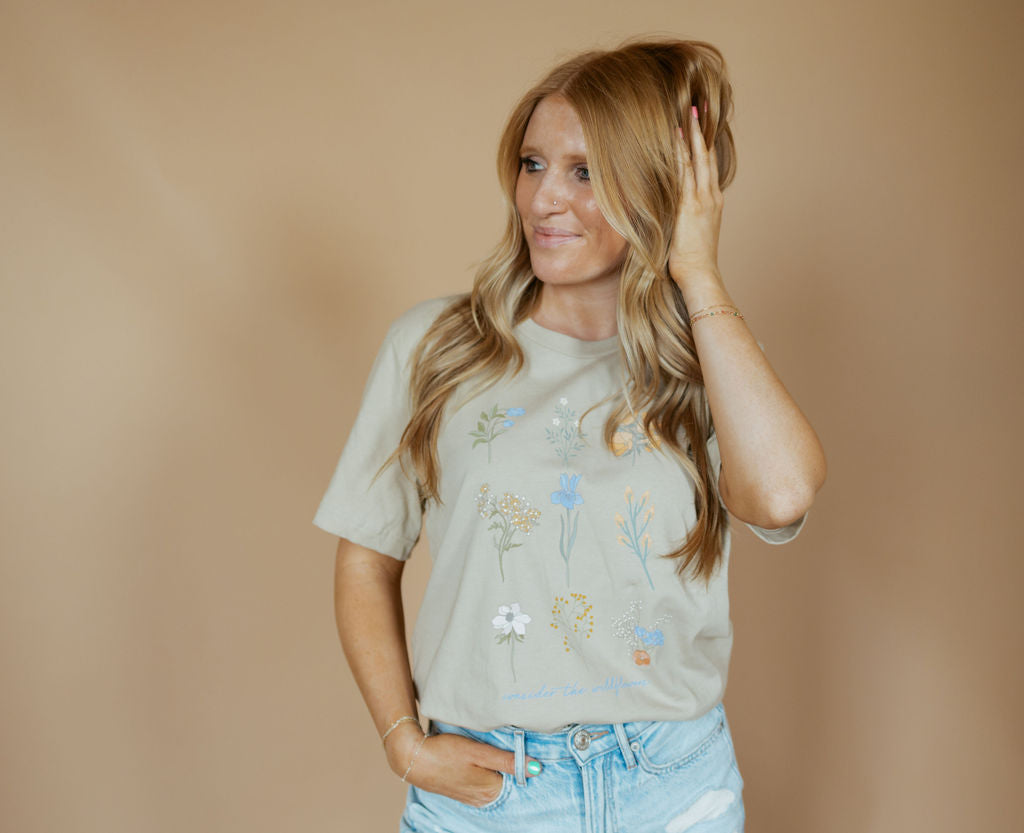 Consider The Wildflowers | Adult Tee-Adult Tee-Sister Shirts-Sister Shirts, Cute & Custom Tees for Mama & Littles in Trussville, Alabama.