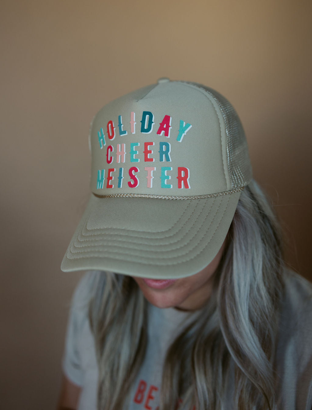 Holiday Cheer Meister | Adult Trucker Hat-Hats-Sister Shirts-Sister Shirts, Cute & Custom Tees for Mama & Littles in Trussville, Alabama.