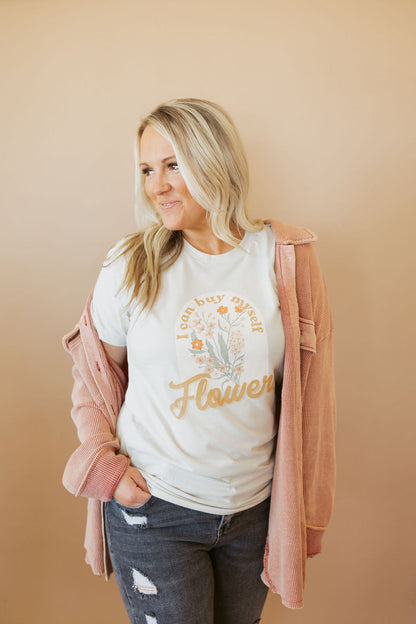I Can Buy Myself Flowers | Tee | Adult-Sister Shirts-Sister Shirts, Cute & Custom Tees for Mama & Littles in Trussville, Alabama.