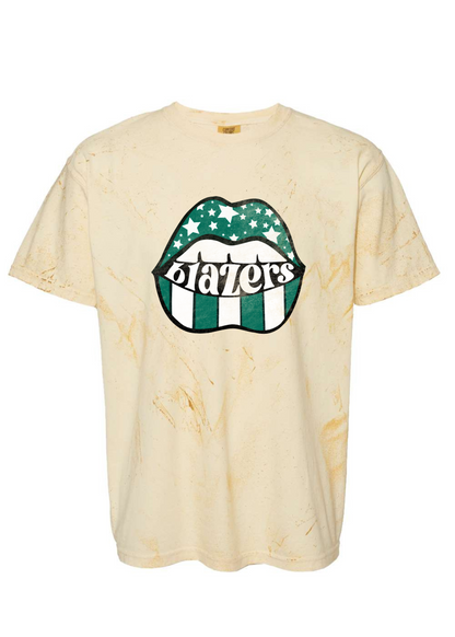 Blazers Distressed Lips | Adult Colorblast Tee-Adult Tee-Sister Shirts-Sister Shirts, Cute & Custom Tees for Mama & Littles in Trussville, Alabama.