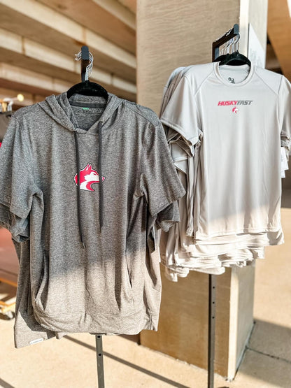 Husky Head Minimal | Adult Short Sleeve Performance Hoodie-Sister Shirts-Sister Shirts, Cute & Custom Tees for Mama & Littles in Trussville, Alabama.