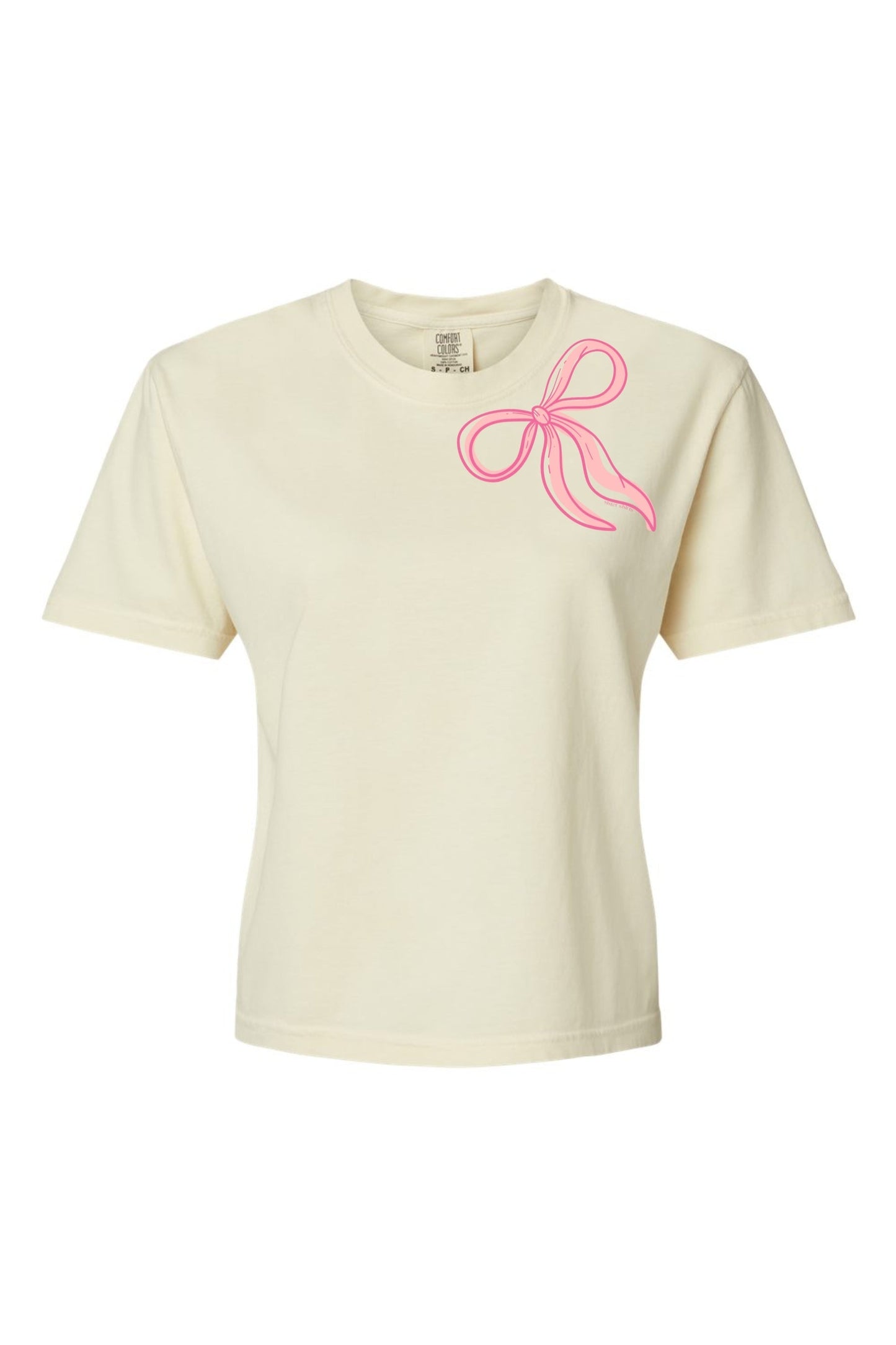 Oversized Bow | Adult Boxy Crop Tee-Adult Tee-Sister Shirts-Sister Shirts, Cute & Custom Tees for Mama & Littles in Trussville, Alabama.