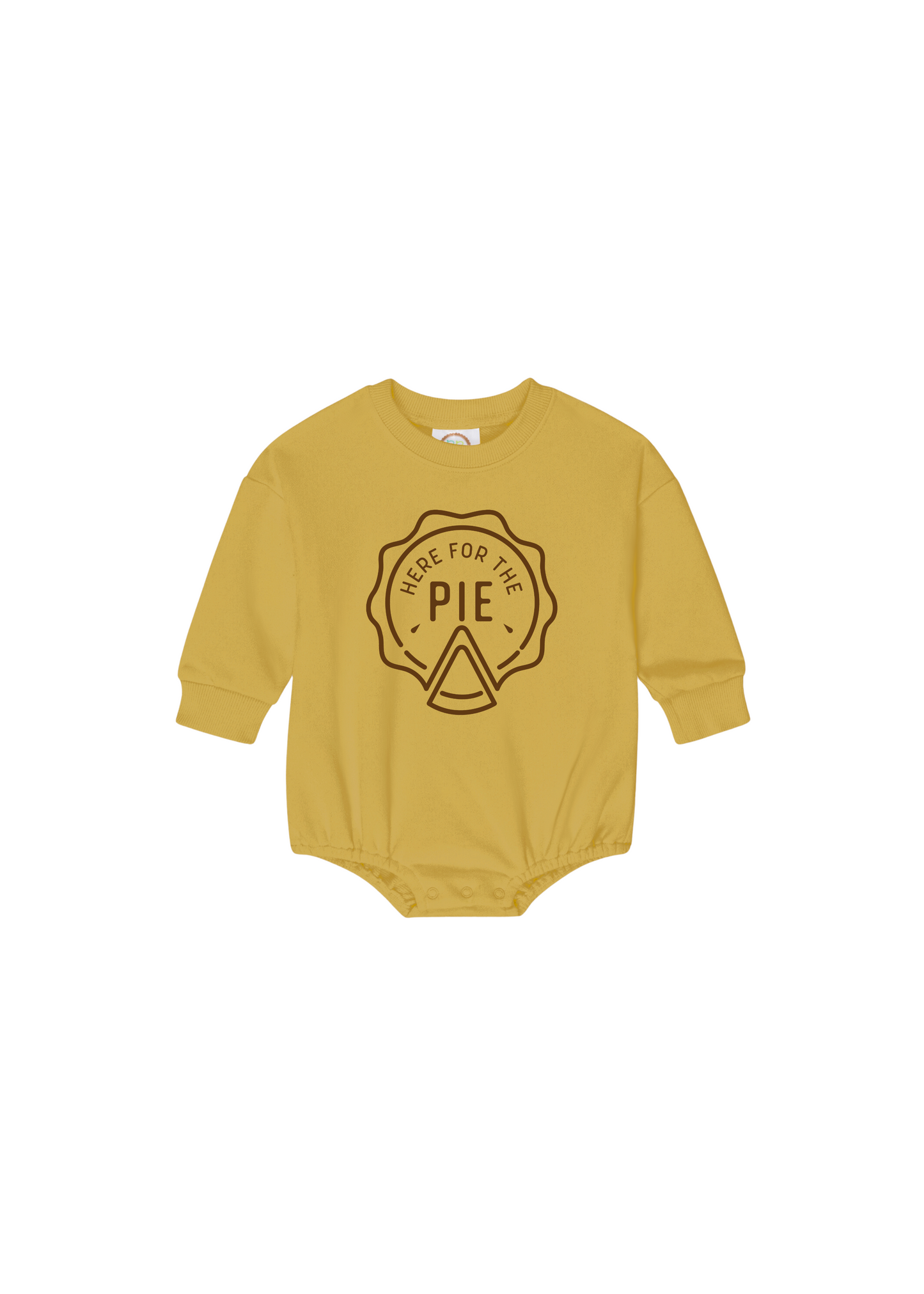 Here for the Pie | Sweatshirt Bubble Romper-Sister Shirts-Sister Shirts, Cute & Custom Tees for Mama & Littles in Trussville, Alabama.