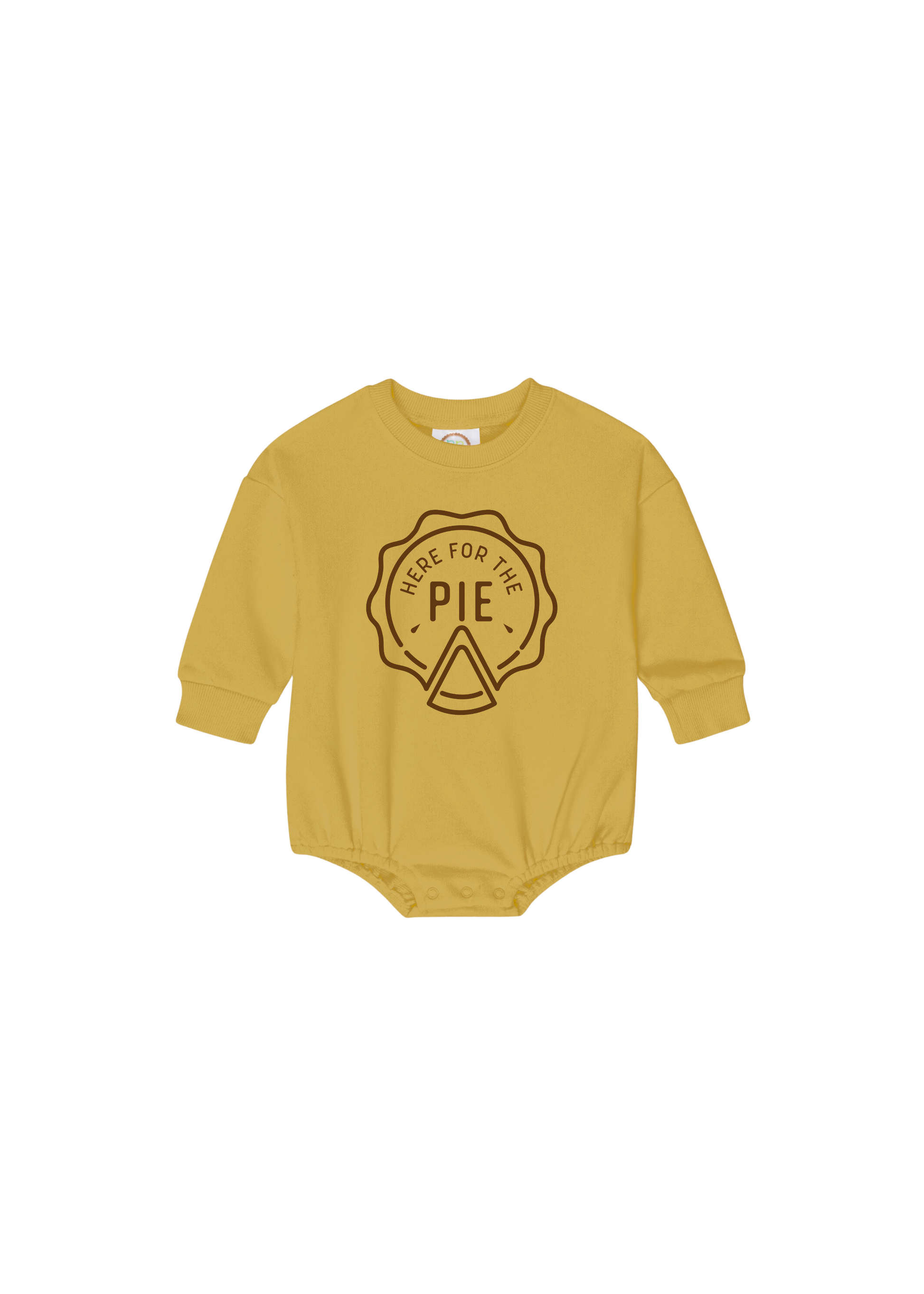 Here for the Pie | Sweatshirt Bubble Romper-Sister Shirts-Sister Shirts, Cute & Custom Tees for Mama & Littles in Trussville, Alabama.