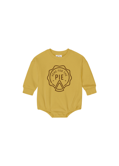 Here for the Pie | Sweatshirt Bubble Romper-Sister Shirts-Sister Shirts, Cute & Custom Tees for Mama & Littles in Trussville, Alabama.