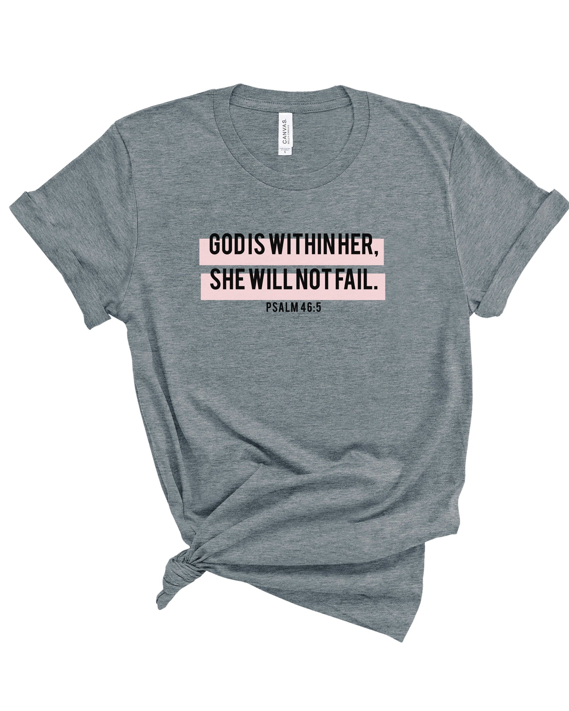 God is Within Her | Adult Tee-Adult Tee-Bella-Sister Shirts, Cute & Custom Tees for Mama & Littles in Trussville, Alabama.