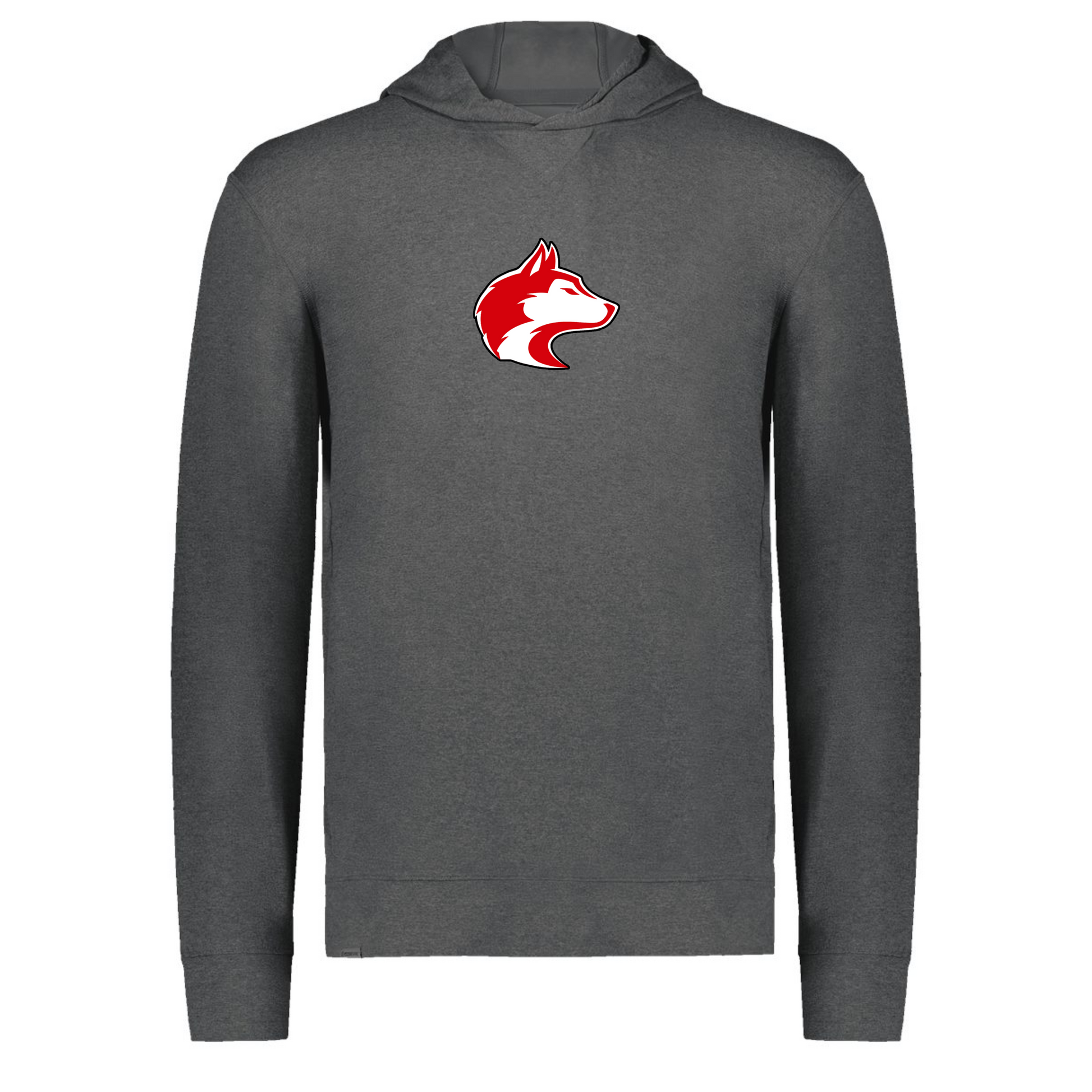 Minimal Husky Head | Adult Long Sleeved Performance Hoodie-Sister Shirts-Sister Shirts, Cute & Custom Tees for Mama & Littles in Trussville, Alabama.