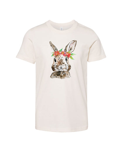 Watercolor Floral Bunny | Kids Tee-Kids Tees-Sister Shirts-Sister Shirts, Cute & Custom Tees for Mama & Littles in Trussville, Alabama.