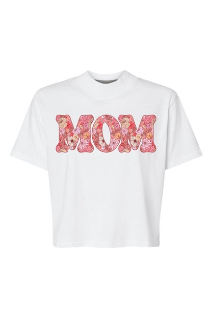 Floral Mom | Mom Crop Tee-Cropped Tees-Sister Shirts-Sister Shirts, Cute & Custom Tees for Mama & Littles in Trussville, Alabama.