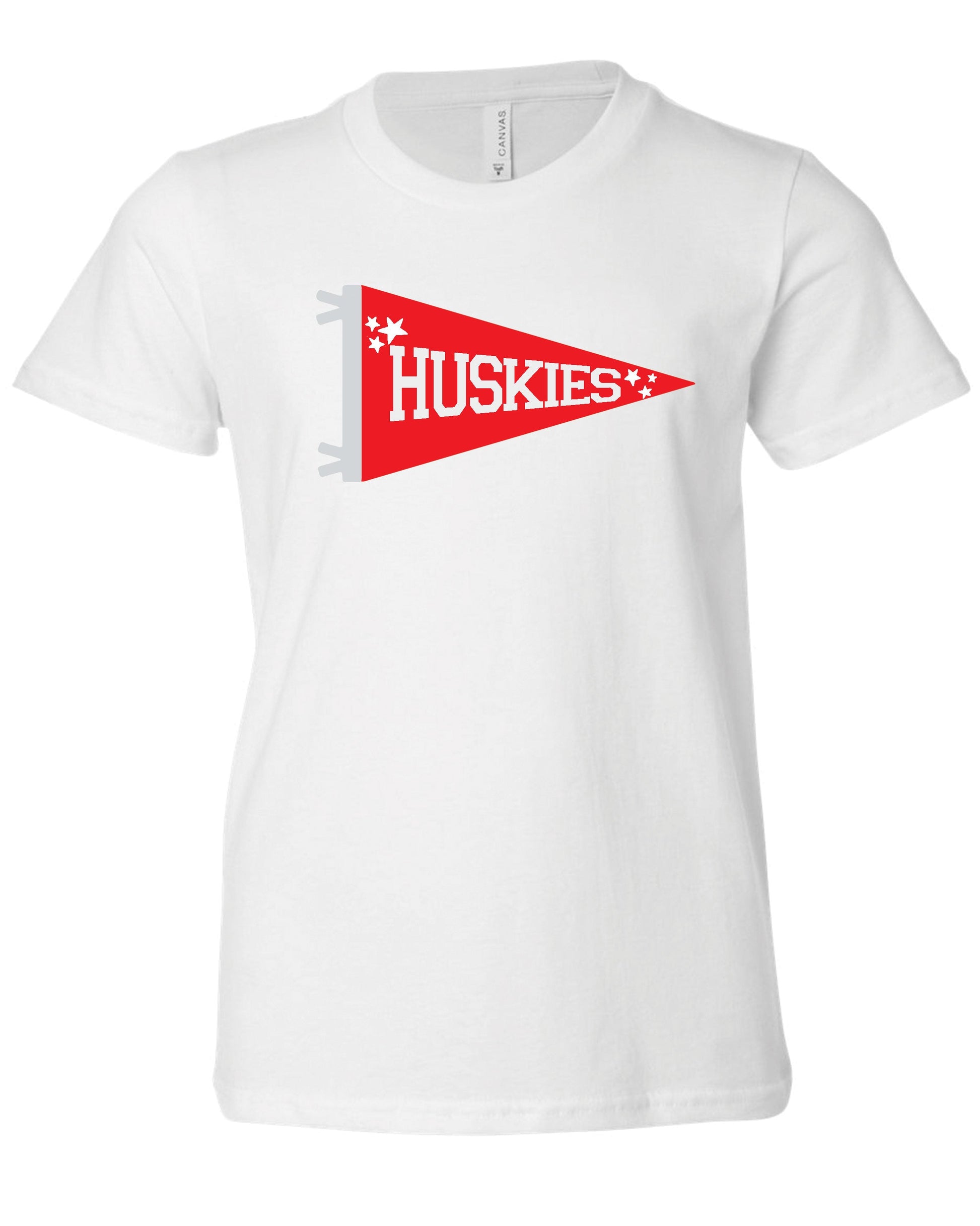 Huskies Gameday Pennant | Kids Tee-Kids Tees-Sister Shirts-Sister Shirts, Cute & Custom Tees for Mama & Littles in Trussville, Alabama.