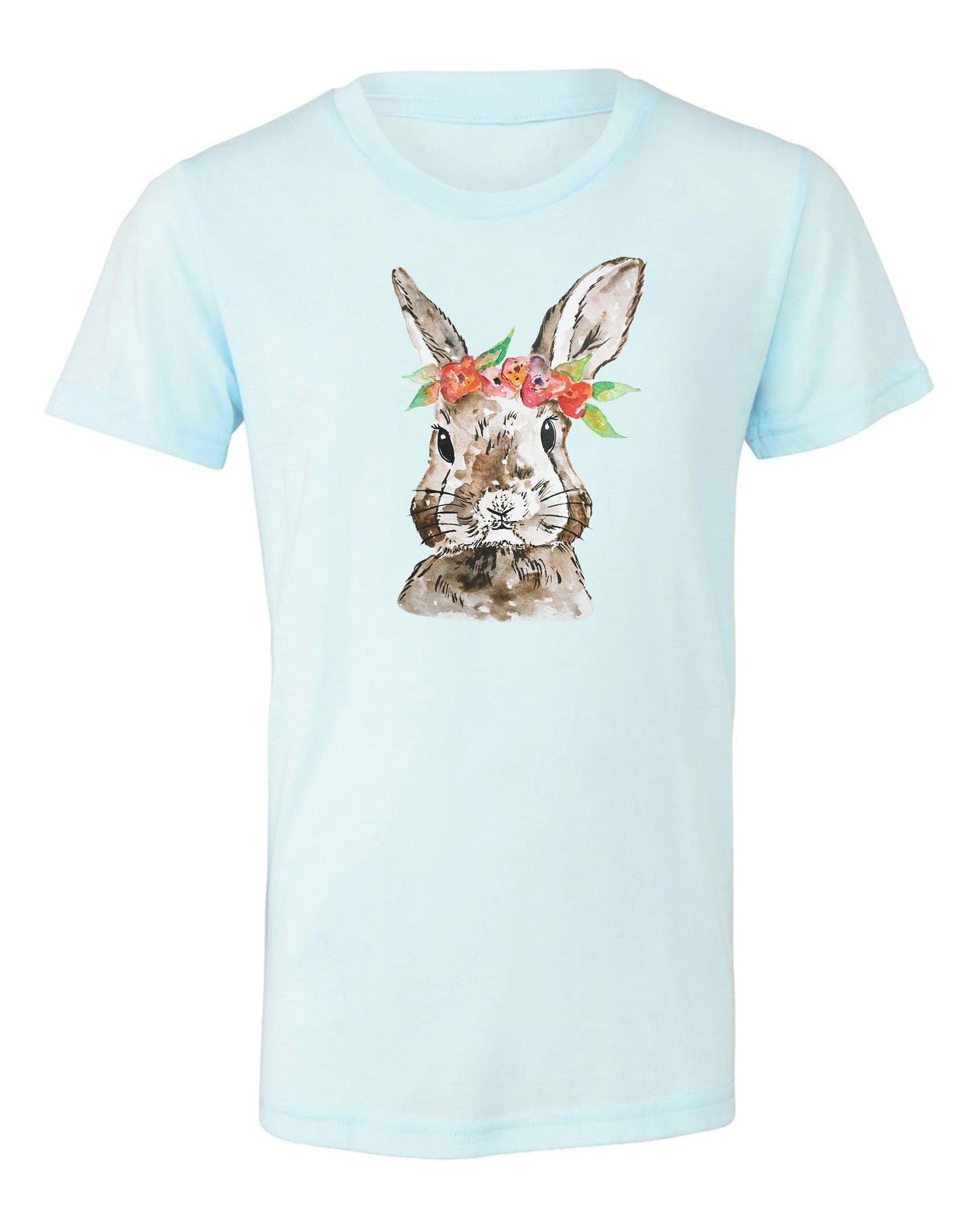 Watercolor Floral Bunny | Kids Tee-Kids Tees-Sister Shirts-Sister Shirts, Cute & Custom Tees for Mama & Littles in Trussville, Alabama.