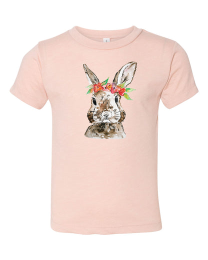 Watercolor Floral Bunny | Kids Tee-Kids Tees-Sister Shirts-Sister Shirts, Cute & Custom Tees for Mama & Littles in Trussville, Alabama.