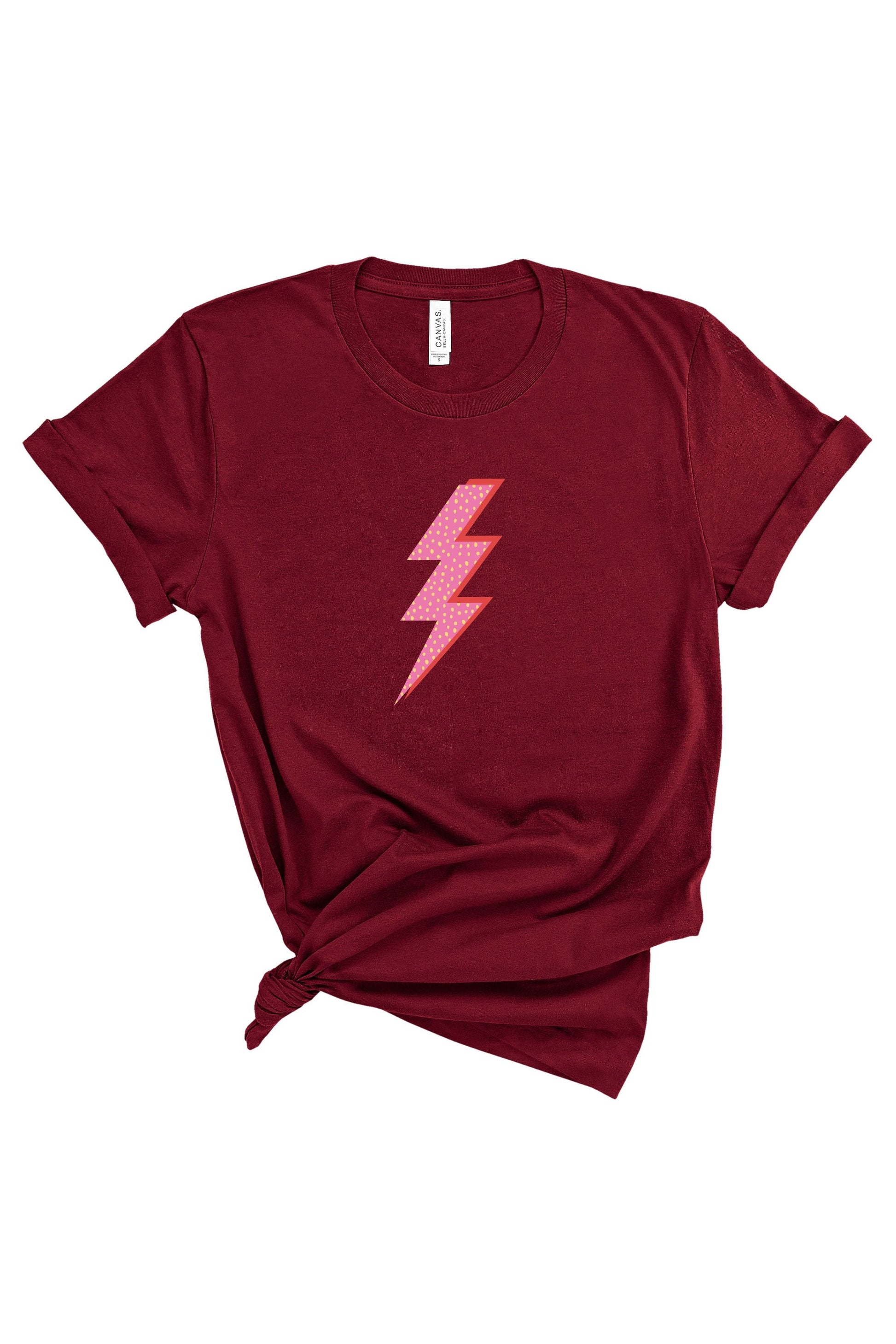 Pink Multi Spotted Bolt | Adult Tee-Adult Tee-Sister Shirts-Sister Shirts, Cute & Custom Tees for Mama & Littles in Trussville, Alabama.